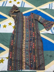Boho Print Bell Sleeve Kurta