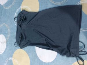 Sleek Black Halter Neck Crop Top