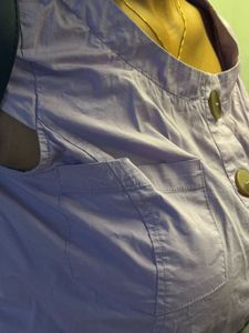Lavender Button-Up Corset Sleeve Top