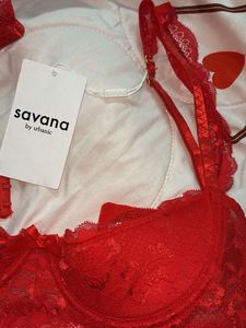 Sexy Red Lace Underwire Bra