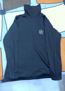 Black Turtleneck Long Sleeve Top