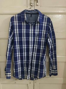Classic Blue Plaid Button-Down Shirt