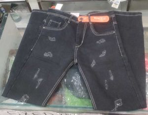 Distressed Black Jeans