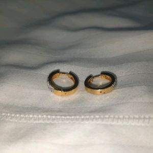Rhinestones Nag Golden Bali Stud Earrings