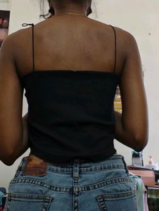 Sleeveless Black Tank Top