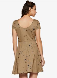Tan Star Constellation Mini Dress