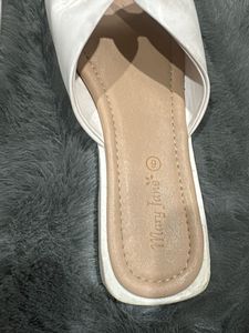 White Bow Slides women
