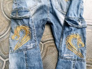 Happy Hole Cargo Jeans