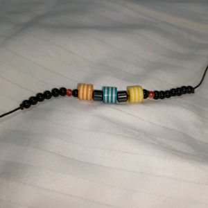 Handmade Black Multicolour Beads Bracelet