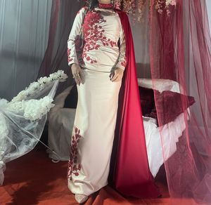 Elegant Formal Gown with Cape