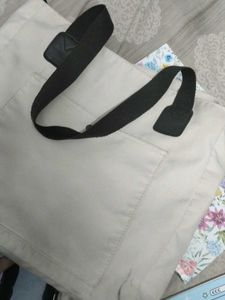 Cream Canvas Tote Bag