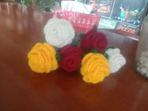 Handmade Crocheted Flower Bouquet