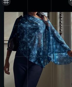Sheer Floral Print Top
