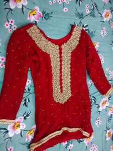 Gharara set maroon