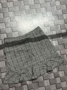 Plaid Ruffle Mini Skirt