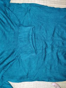 Teal Turtleneck Sweater