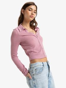 Glittery Pastel Pink Ribbed Top🪩💗