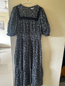 Boho Floral Print Midi Dress