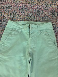 Kids Sea Green Casual Pants