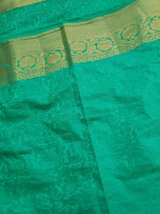 Green Banarasi Saree with free