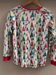 Fun Christmas Tree Print Long Sleeve Tee