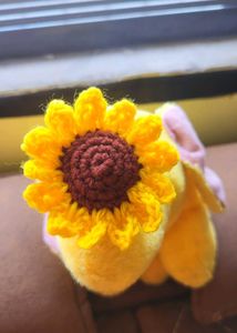 Crocheted Sunflower Hairtie/daisy hai