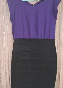 Stylish Purple and Black Dress