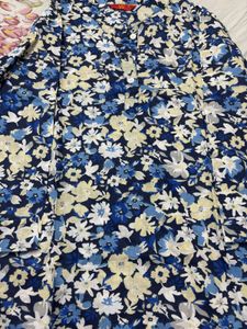 Blue Floral Printed Co-ord Set