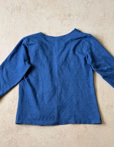 Blue Cropped Jacket