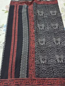 Block print Pure cotton saree