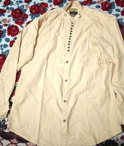 Men's Cream Button-Up Shirt