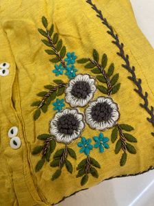 Yellow Embroidered Kurta Set