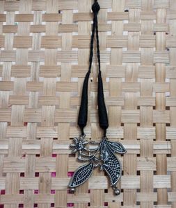Oxidised Silver Leaf Design Necklace