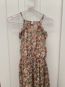 Floral Print Maxi Dress with Ruffles