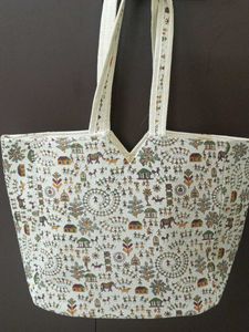 🎨Warli Art Tote Women's Handbag For Office Colleg