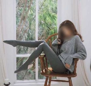 Girl's Leg Hugging Cozy Grey Tights