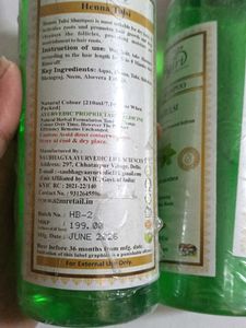 Herbigiri Herbal Henna Tulsi Shampoo (2 Bottles)