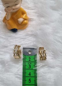 Gold Plated Earrings with Crystals