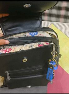 Chic Black Faux Leather Backpack