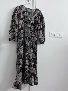 Chic Floral Print Midi Dress