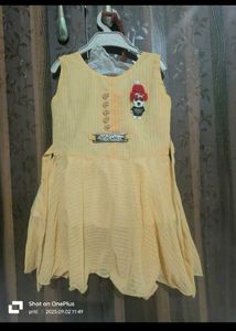 Cute Yellow Baby Girl's Dress