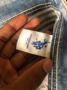 Men's Blue Washed Denim Jeans