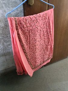 Beautiful Pink Embroidered Saree