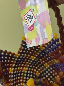 Handwoven Plastic Flower Basket