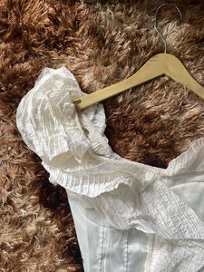 Off-Shoulder Ruffled Corset Top
