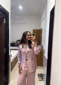 Elegant Pink Embroidered Kurta Set