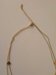 PALMONAS 18K Gold Pleated Heart Charm Necklace