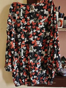 last week of sale --Floral Print Long Sleeve Tunic