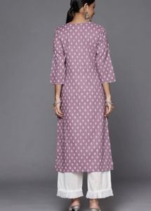 Purple Printed long Kurta ⭐️