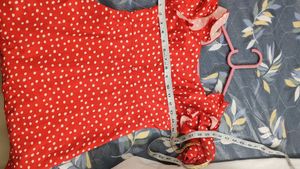 shein Red Polka Dot Mini Dress.....